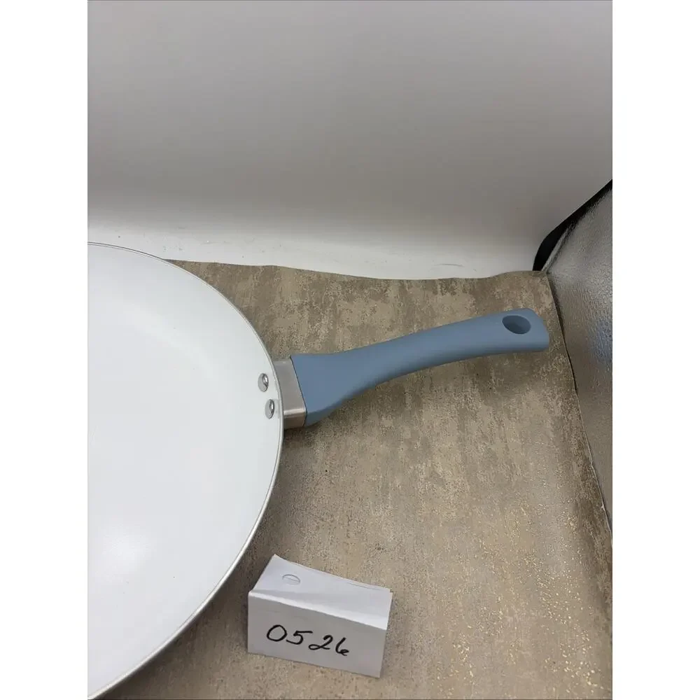 12” Ceramic non-stick frying pan, dishwasher safe, Blue